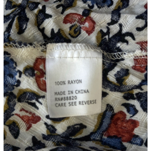 Cynthia Rowley Maxi Skirt Sz S Floral Shell Buttons Slit Front Tassel Flowy NWOT - Picture 8 of 10